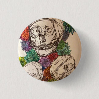 Flowers&Skulls Button