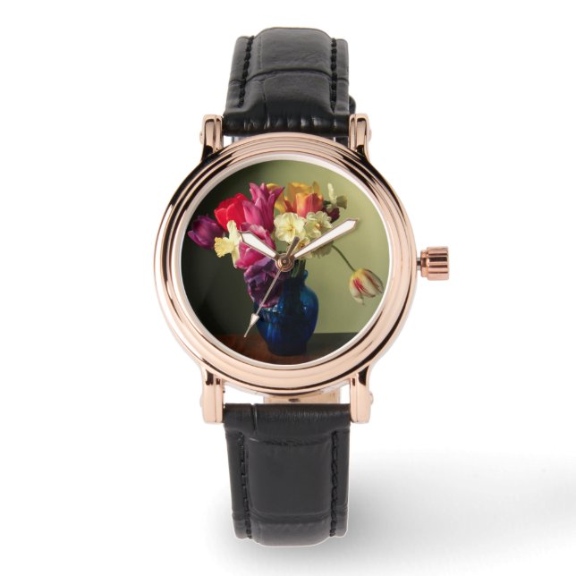 Flowers | Spring Flower Bouquet Armbanduhr (Vorderseite)
