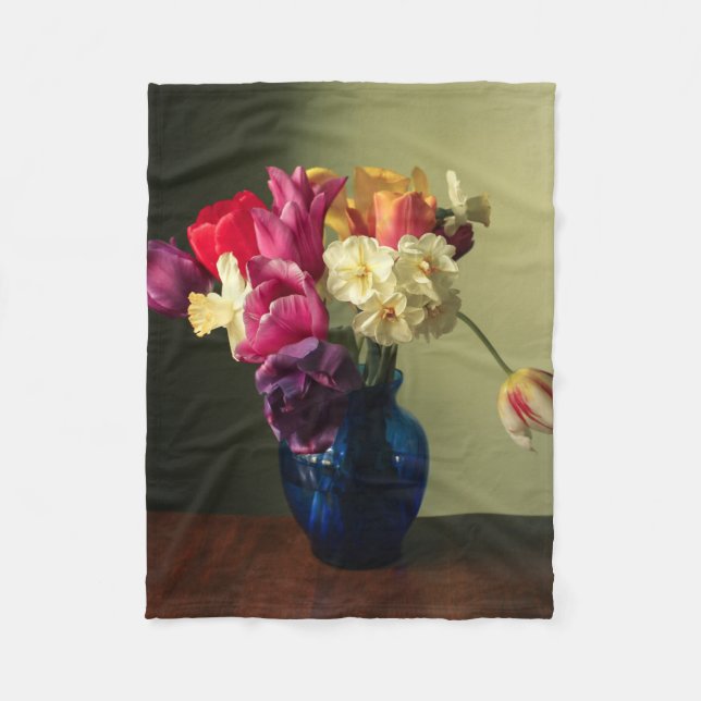 Flowers | Spring Flower Bouquet Fleecedecke (Vorderseite)