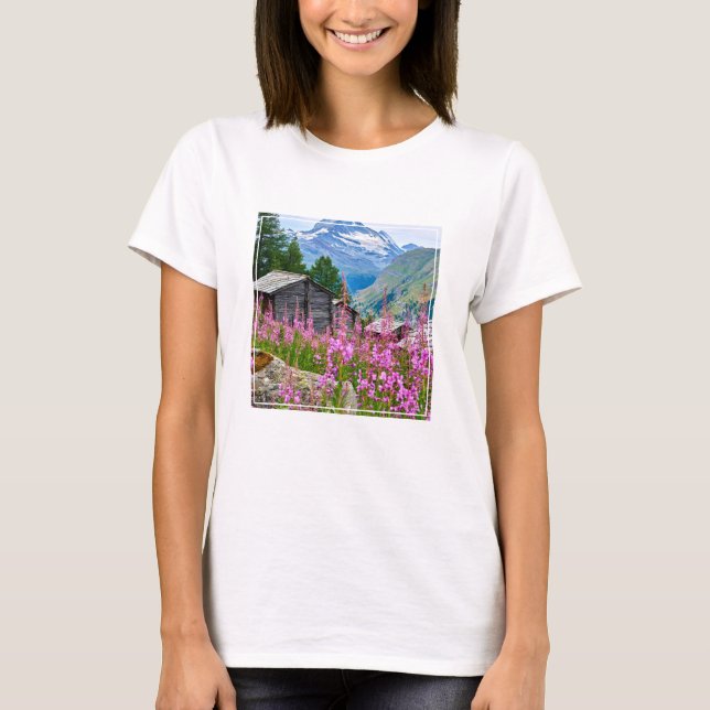 Flowers | Summer Matterhorn Switzerland T-Shirt (Vorderseite)