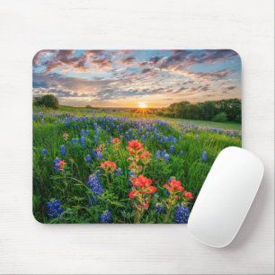 Flowers Texas Bluebonnets & Indian Paintbrush Mousepad