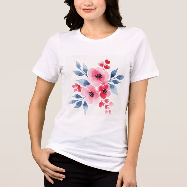 Flowers Tri-Blend Shirt (Vorderseite)