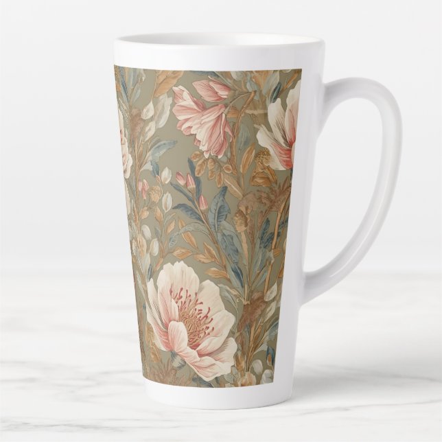 Flowers, Vintage,Glamorous Garden Blooms Milchtasse (Rechts)