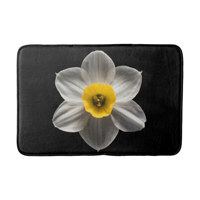 Flowers | White Daffodil Flower Badematte (Vorderseite)