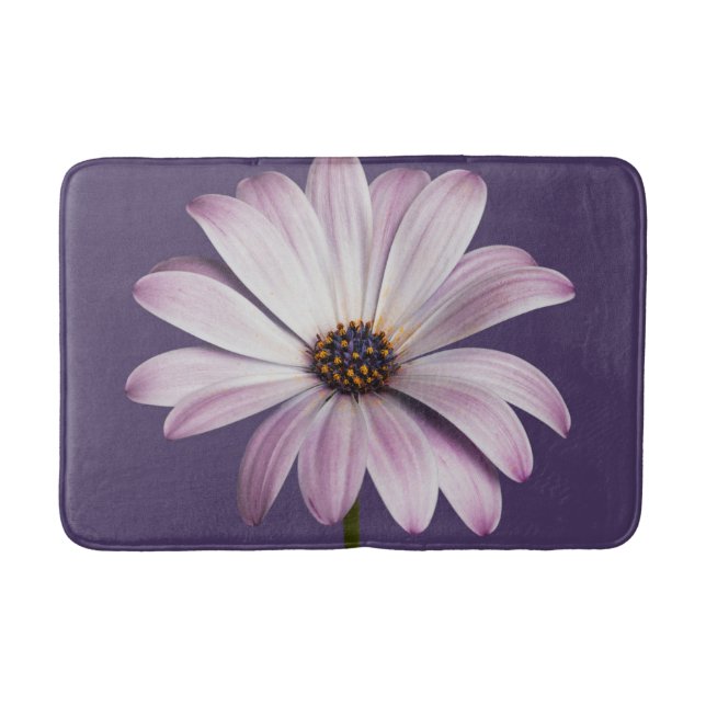 Flowers | White & Purple Daisy Badematte (Vorderseite)