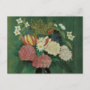 Flowers with Ivy by Henri Rousseau, Vintage Floral Postkarte