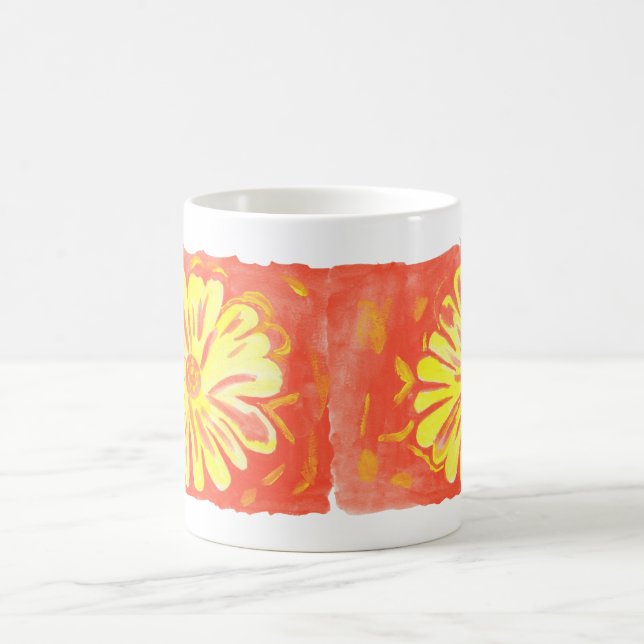 Flowers - Yellow Flowers Kaffeetasse (Mittel)