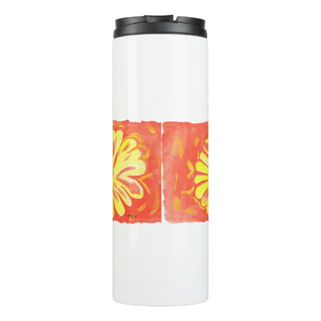 Flowers - Yellow Flowers Thermosbecher (Rückseite)