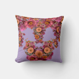 Flowers Zinnia Bouquet Maureen Girard Colorful Kissen