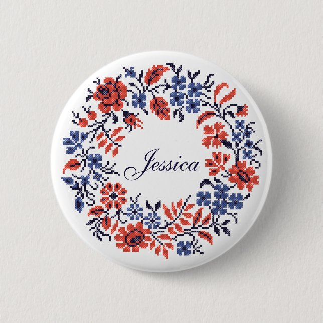 Flowers-Zyklus Button (Vorderseite)