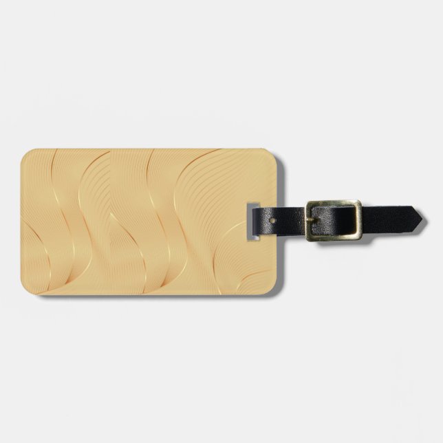 Flowing Gold Lines Luxury Abstract Background Art Gepäckanhänger (Vorderseite horizontal)