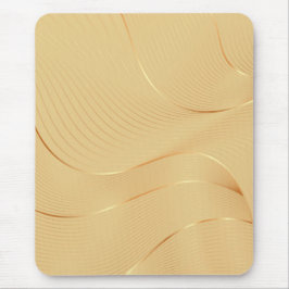 Flowing Gold Lines Luxury Abstract Background Art Mousepad