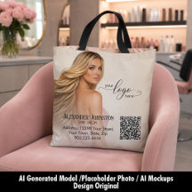 Flowing Hair Salon QR-Branding-Design