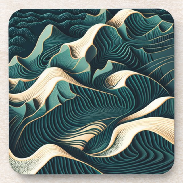 Flowing Harmony Getränkeuntersetzer (Vorderseite)