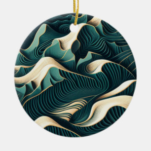 Flowing Harmony Keramik Ornament