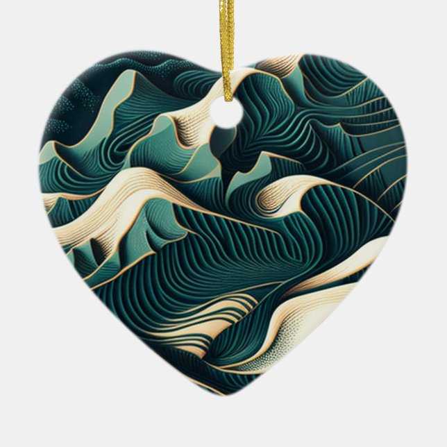 Flowing Harmony Keramik Ornament (Vorne)