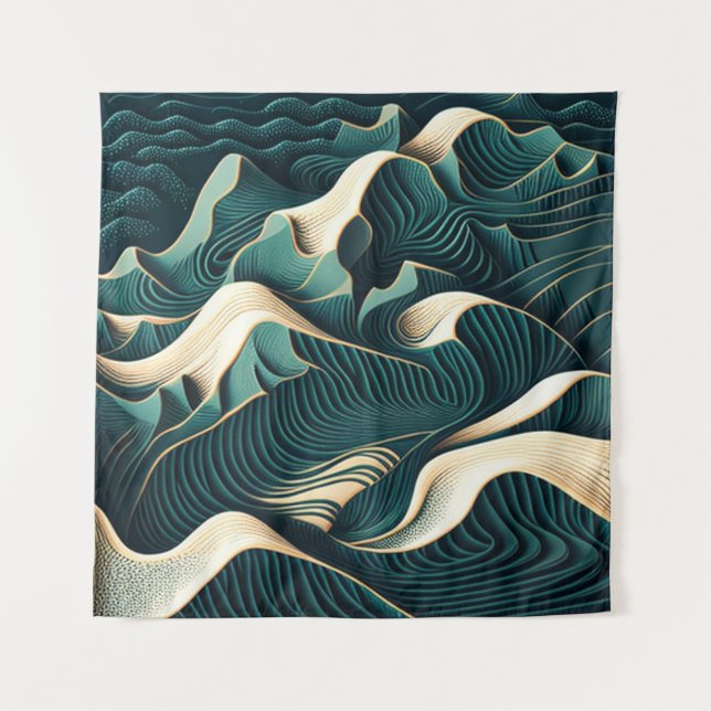 Flowing Harmony Wandteppich (Vorderseite)