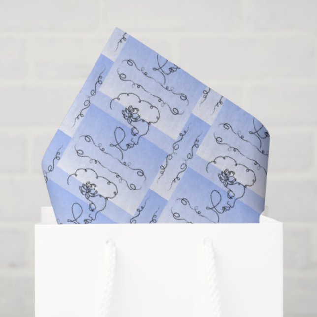 Flowntöne-Periwinkle-Tissue Seidenpapier (Geschenktüte)