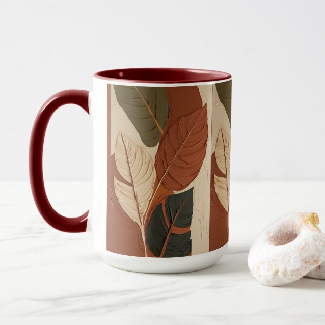 Flows | Abstrakte Bleilackierung Tasse (Mit Donut)