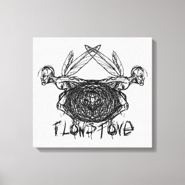 Flowstone Grafik Pixies Logo Leinwanddruck (Vorderseite)