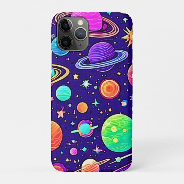 Flowy Neons: Planeten & Sterne Case-Mate iPhone Hülle (Rückseite)