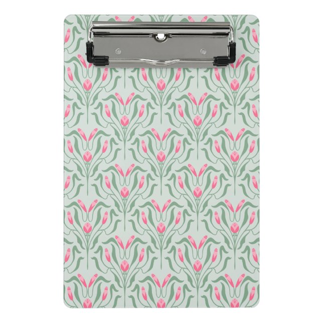 Flowy Pink Knospe  Mini Klemmbrett (Vorderseite)