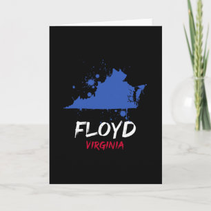 Floyd Virginia Va Farbklecks Urlaubs-Souvenir Karte