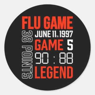 Flu Game Sketll Hiphop Street Mode Runder Aufkleber