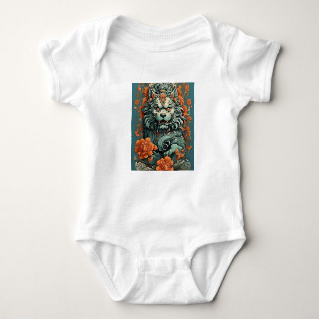 Flu Lion of Wisdom Baby Strampler (Vorderseite)