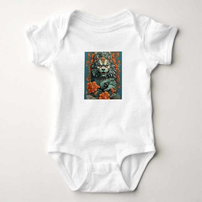 Flu Löwe der Weisheit Baby Strampler (Vorderseite)