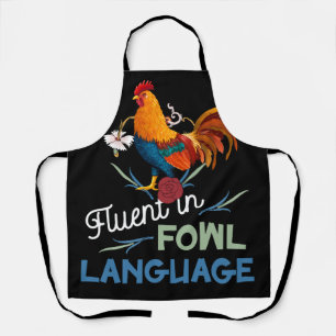Fluat in der Fowl Language Funny Novelty Crazy Chi Schürze