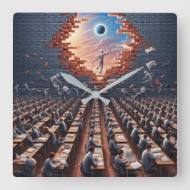 Flucht aus der Matrix: Surreal Exam Room Quadratische Wanduhr