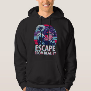 Flucht aus der Realität Vaporwave Ästhetik Japanis Hoodie