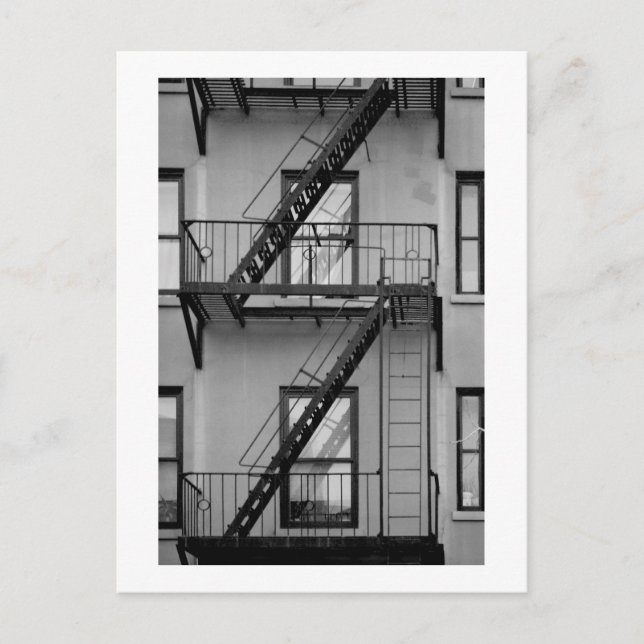 Flucht aus NY-Feuer Postkarte (Vorderseite)