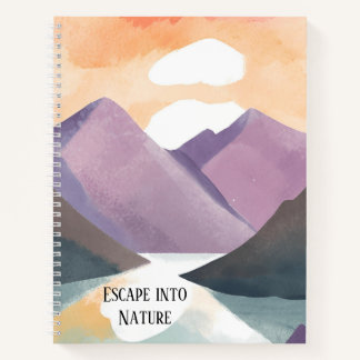 Flucht in das Nature Watercolor Bullet Journal Notizbuch