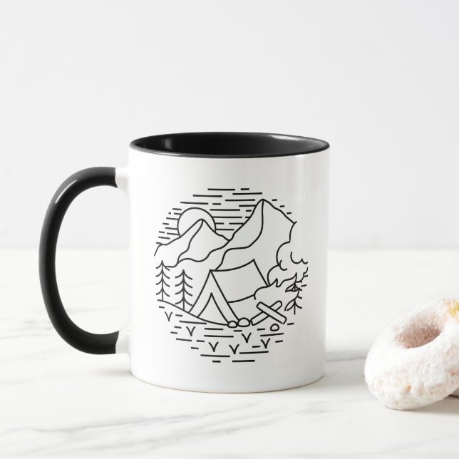 Flucht ins Camping der Berge Tasse (Mit Donut)