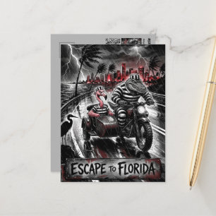 Flucht nach Florida Reise Postkarte
