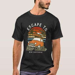 Flucht nach New Castle Beach New Hampshire Ocean N T-Shirt