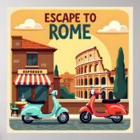 Flucht nach Rom : Retro Vintage Travel