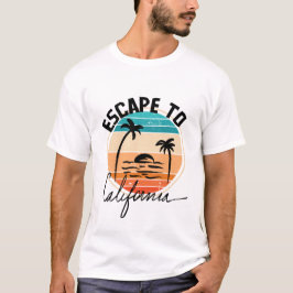 Flucht vor California Color bei Vintagem Retro-Son T-Shirt
