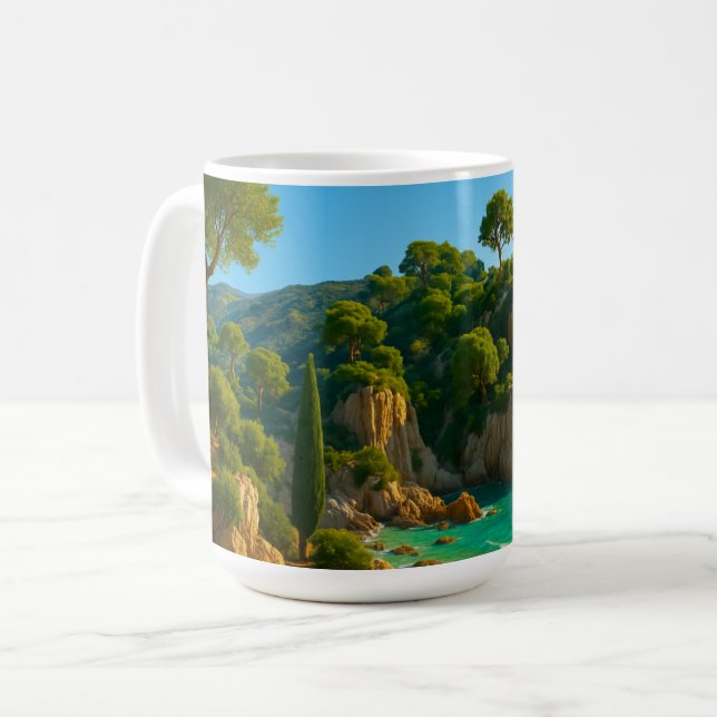 Flucht vor der Küste Kaffeetasse (Vorderseite Links)