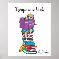 Flucht vor einem Buch, das Märchen beim Lesen von