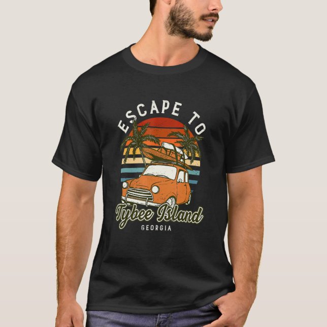 Flucht vor Tybee Island Beach Georgia Ozean Summ T-Shirt (Vorderseite)