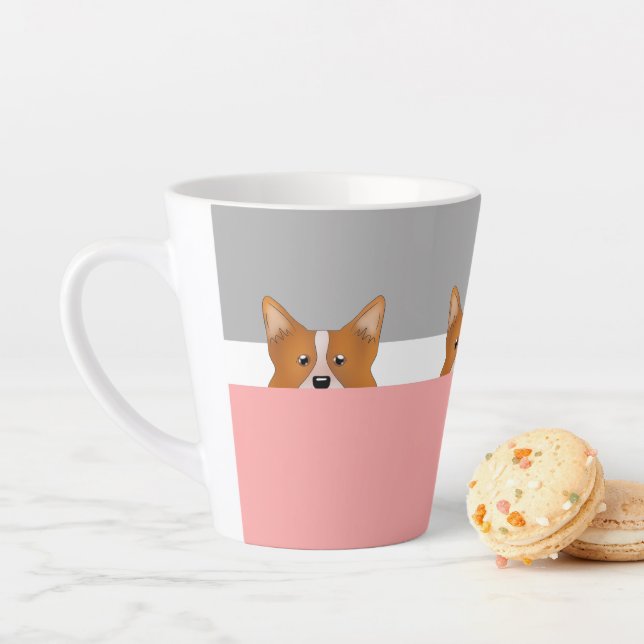 "Flüchtige Blick a Boo" Corgi Dog | Milchtasse (Beispiel)