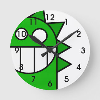 Flüchtige Blick-A-Boo-Dragon Runde Wanduhr