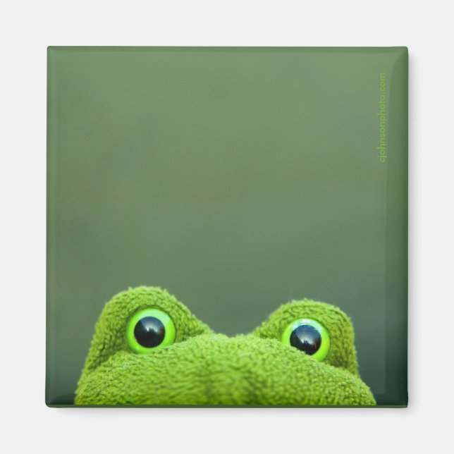 Flüchtige Blick-a-Boo-Frog | Square Magnet Design (Vorne)