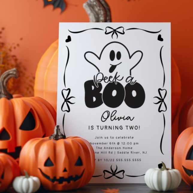 Flüchtige Blick A Boo Ghost Geburtstag Einladung (Von Creator hochgeladen)