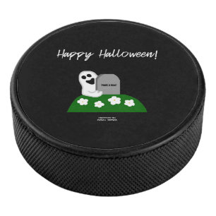Flüchtige Blick A Boo Ghost Hockey Puck