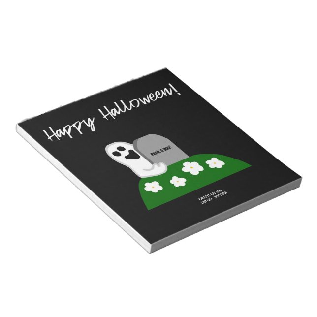 Flüchtige Blick-A-Boo Ghost Notepad (14 cm x 15,2  Notizblock (angewinkelt)