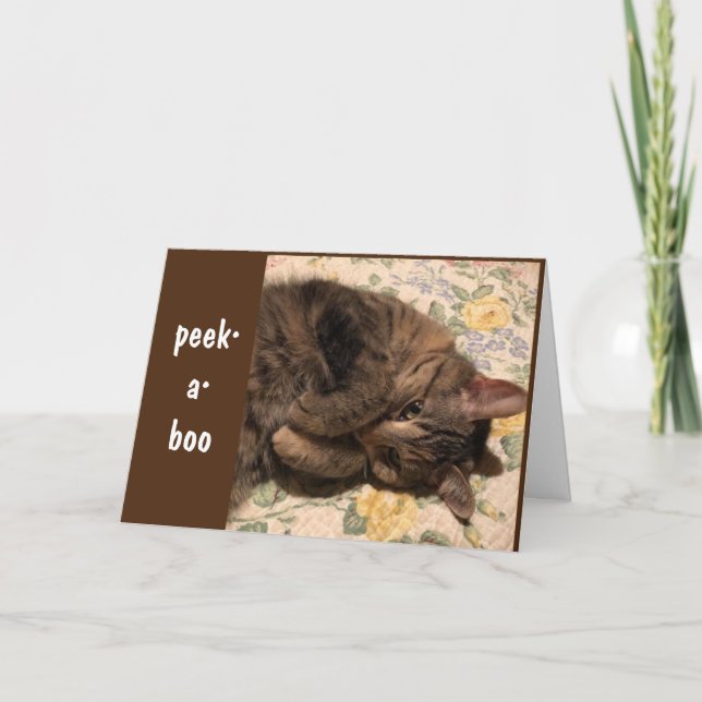 FLÜCHTIGE BLICK-A-BOO & *GRATULIERUNGEN* FÜR SIE! KARTE (Vorderseite)